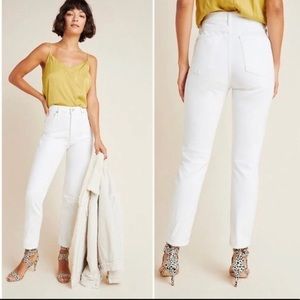 AGOLDE Nico Ultra High Rise straight Raw Hem Jean Sz 30